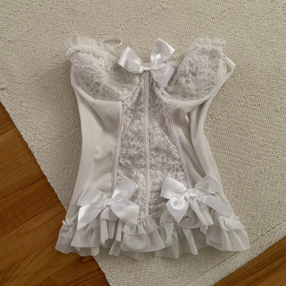 Vintage Lace Corset with Bows